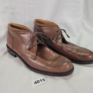 Bostonian Men Brown Leather Chukka Boots Lace Up Comfort Size 10 M